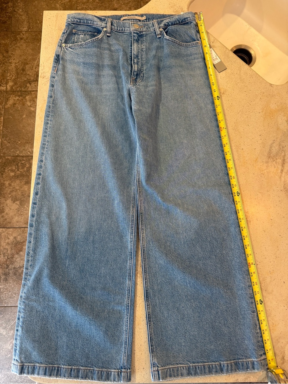Hudson Jeans Light Blue Wide-Leg Denim Size 30
